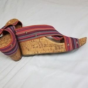 Montego Bay Club Multi Color Wedge Sandals